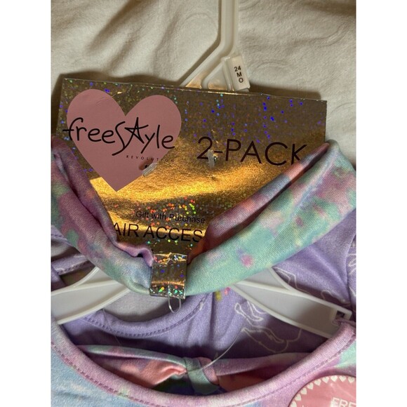 NEW Freestyle Revolution Girls 2-Pack Dresses unicorns/headband 24 months NWT - Picture 4 of 8